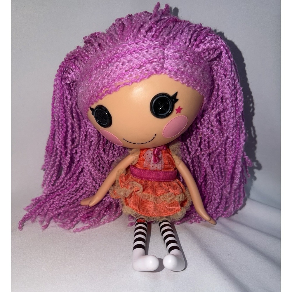 Lalaloopsy Full Size Doll MGA 2013 Peanut Pink Purple Yarn Hair Button eyes
